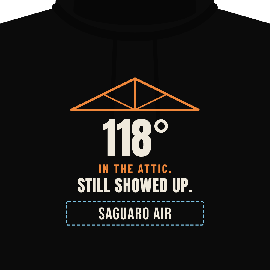 118 in the attic on a hoodie