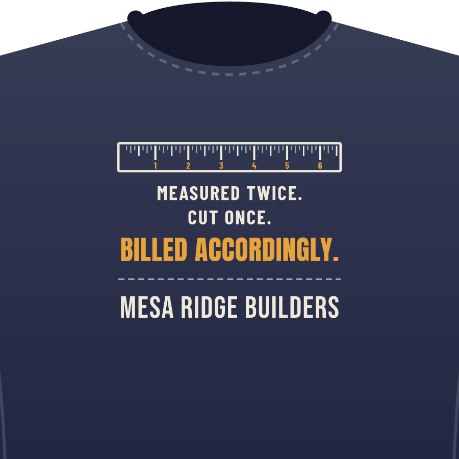 Billed accordingly on a premium tee