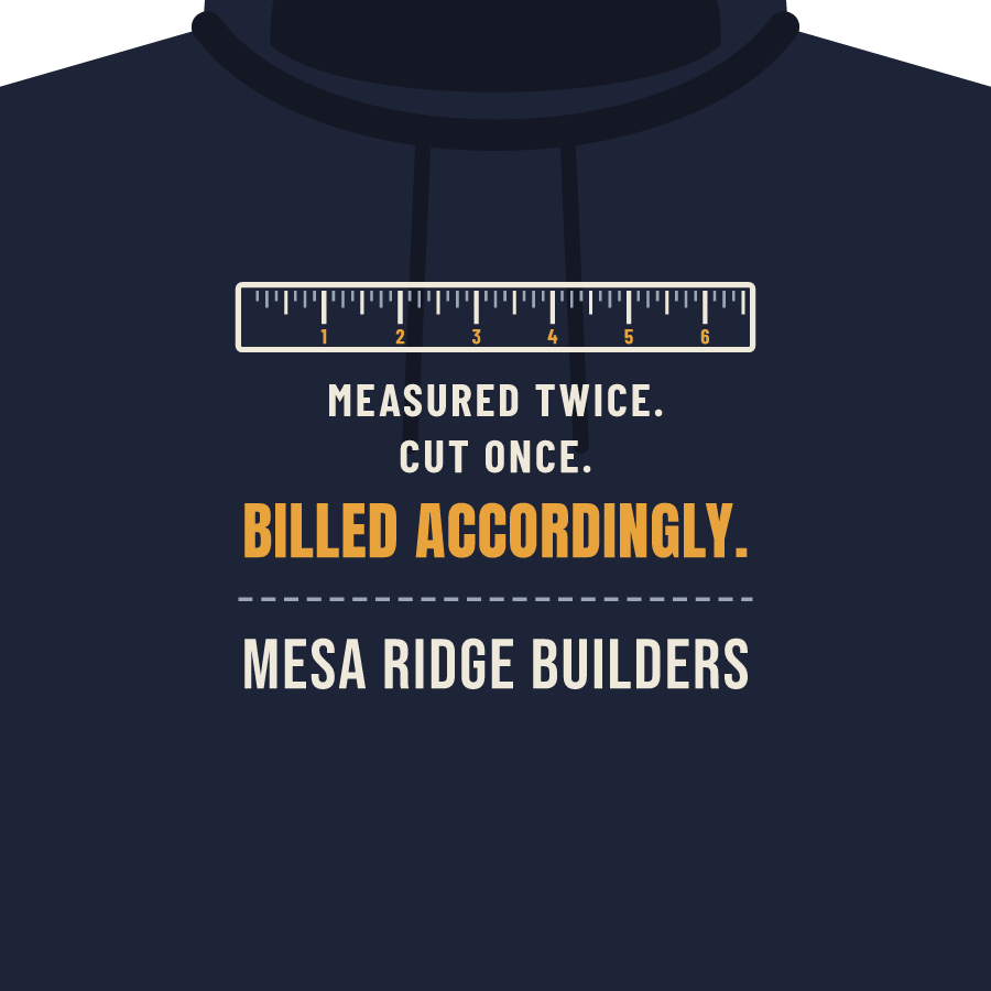 Billed accordingly on a hoodie