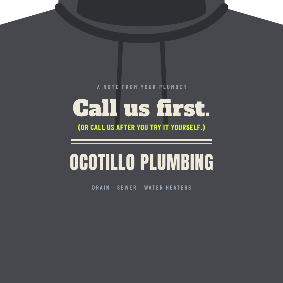 Call us first on a hoodie