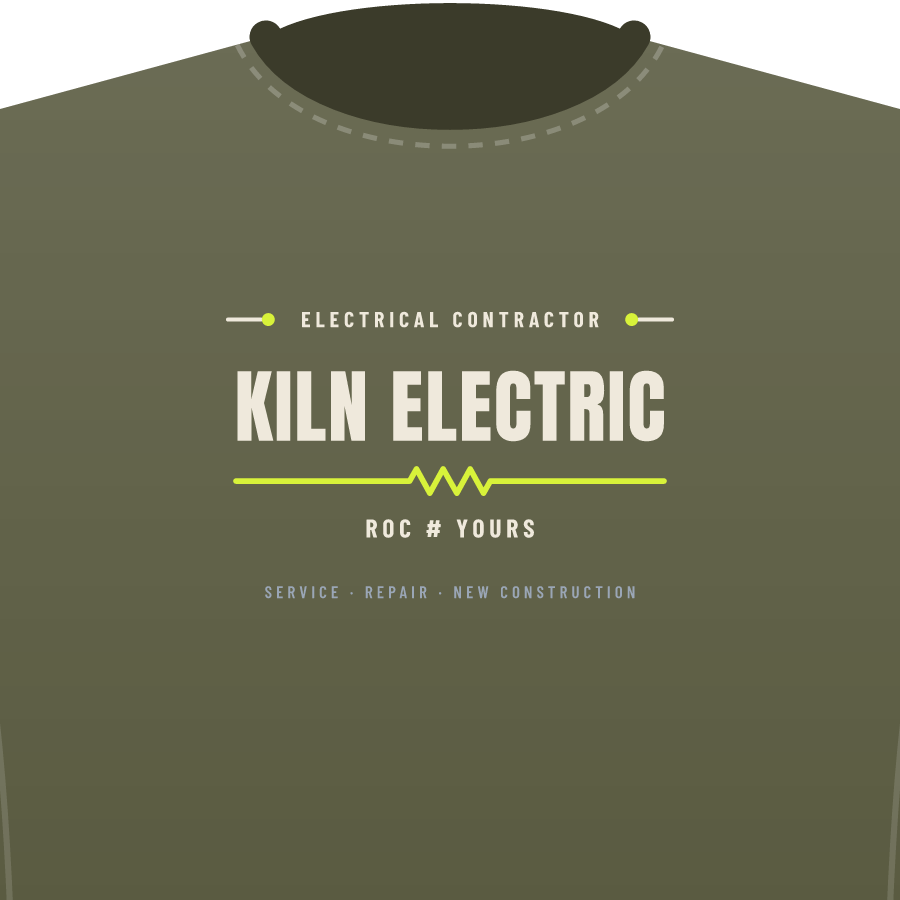 Wordmark (electrical) on a premium tee
