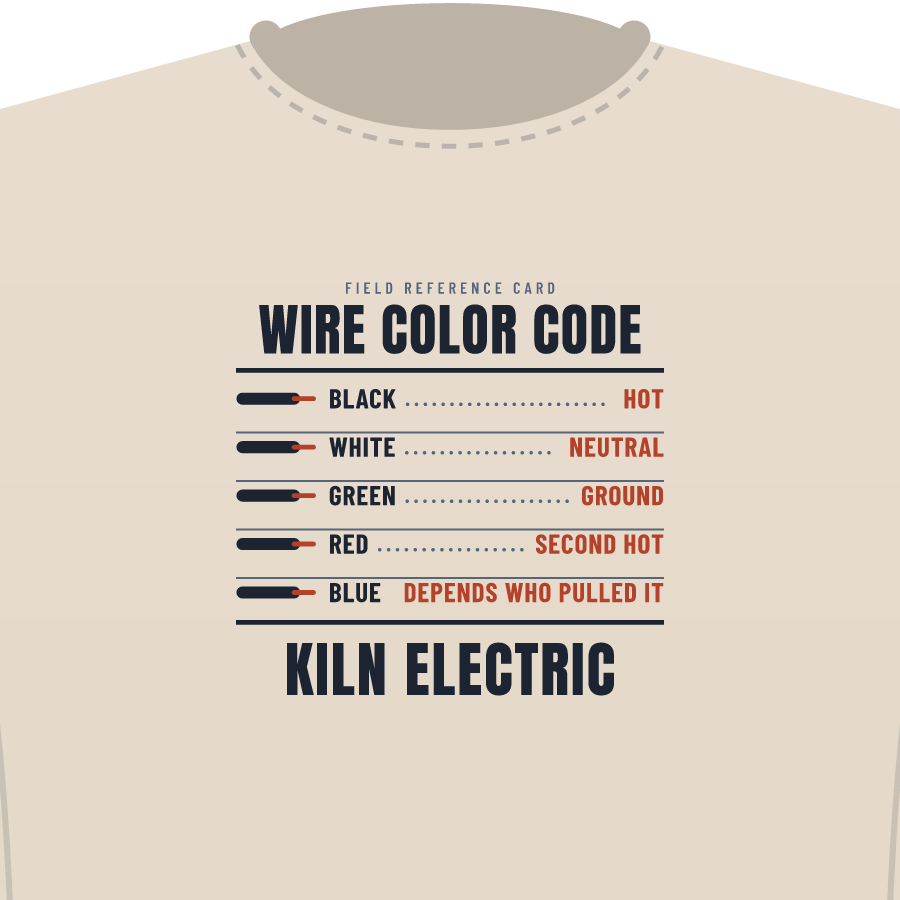 Wire color code on a premium tee
